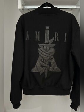 AMIRI Black Dagger Bomber Varsity Jacket XL Luxury Streetwear Mens or Womens